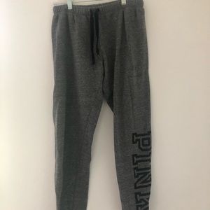 PINK grey joggers